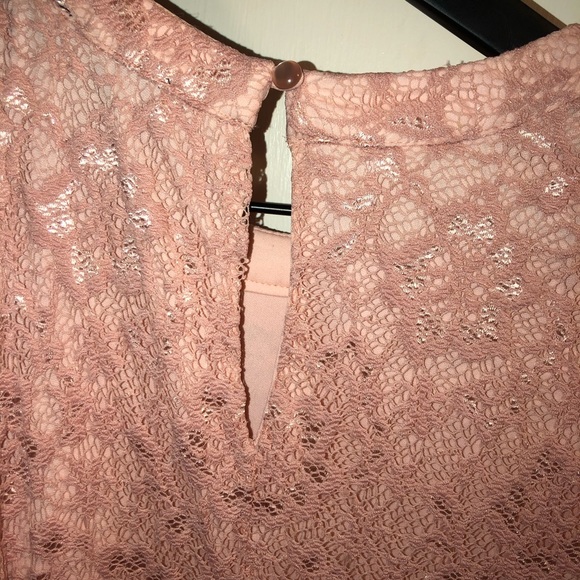 Teeze Me Dress Soft Pink Full Lace Form Fit - Picture 6 of 11